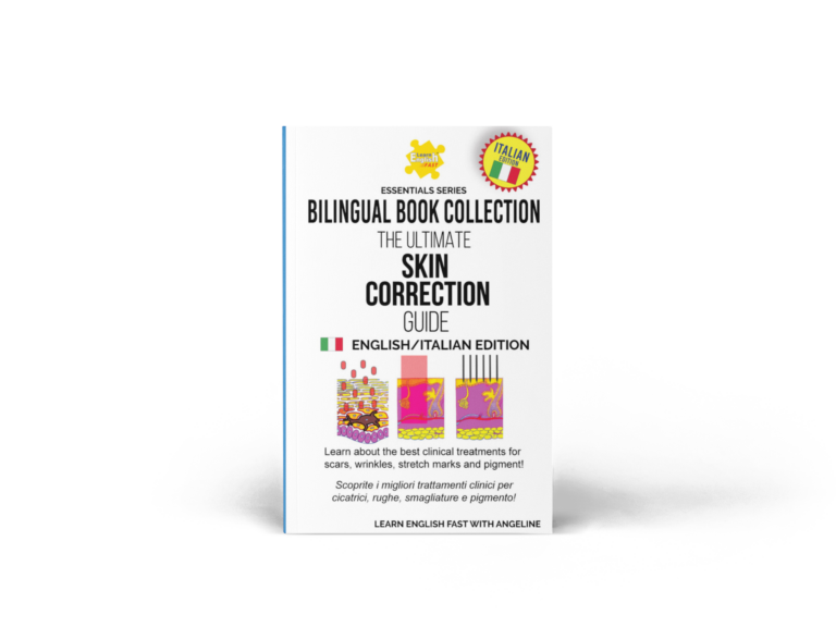 english italian bilingual book on skincare